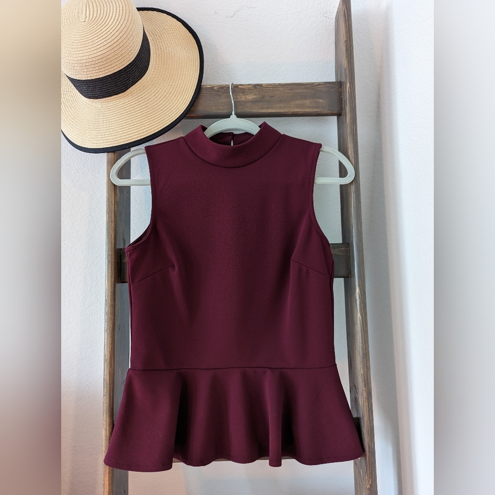 Banana Republic High Neck Peplum Top - Size XSmall.